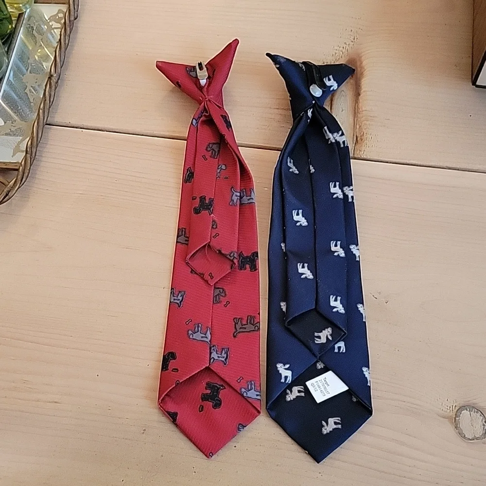Boys Clip-on Ties - Dog & Moose-10